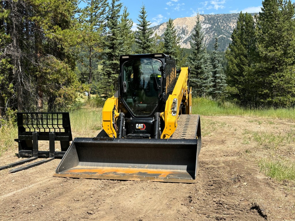 Skid steer in the mountains